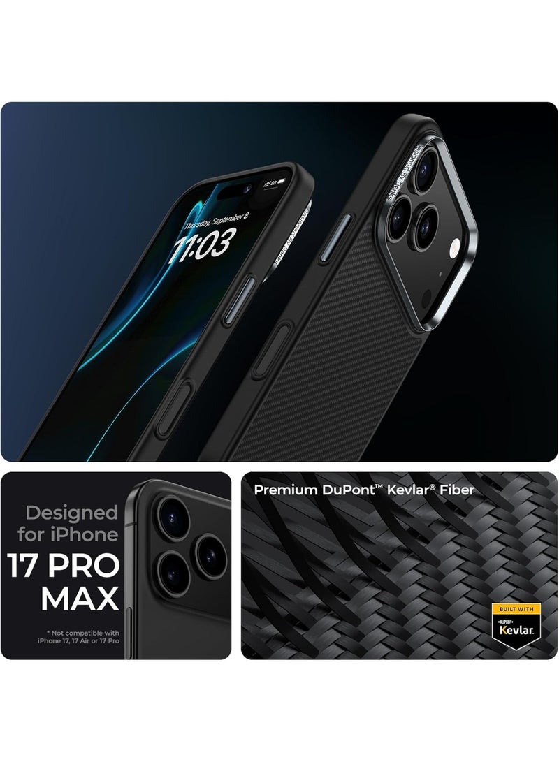 بينكس جراب Benks Full ArmorPro 600D الممتاز لهاتف iPhone 17 Pro Max، متوافق مع زر التحكم بالكاميرا، ومتوافق مع MagSafe، جراب حماية عسكري مصنوع من ألياف كيفلر من دوبونت - Image 3